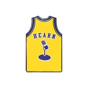 Chick Hearn Lakers Jersey Lapel Pin